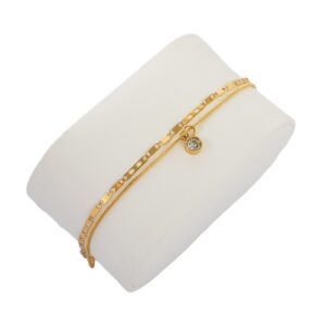 AFRA JEW TRINKET GOLD STAINLESS STEEL ANKLET