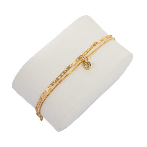 AFRA JEW TRINKET GOLD STAINLESS STEEL ANKLET