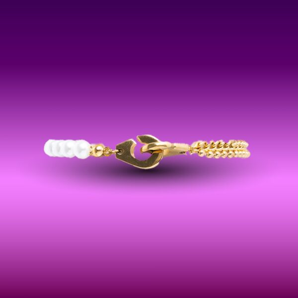 AFRA JEW PEARLET GOLD STAINLESS STEEL BRACELET - Image 3