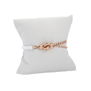 AFRA JEW PEARLET ROSEGOLD STAINLESS STEEL BRACELET