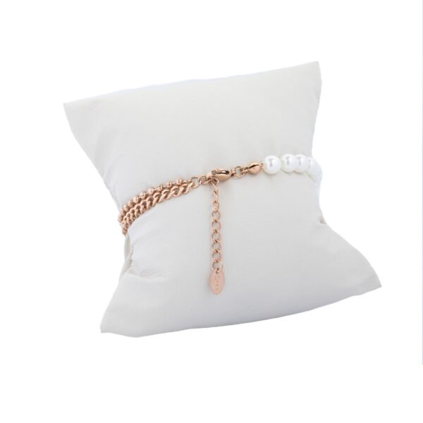 AFRA JEW PEARLET ROSEGOLD STAINLESS STEEL BRACELET - Image 2