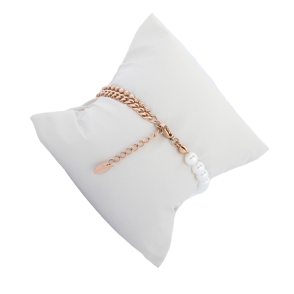 AFRA JEW PEARLET ROSEGOLD STAINLESS STEEL BRACELET - Image 3