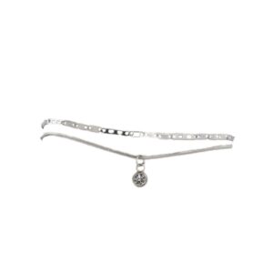 AFRA JEW TRINKET SILVER STAINLESS STEEL ANKLET