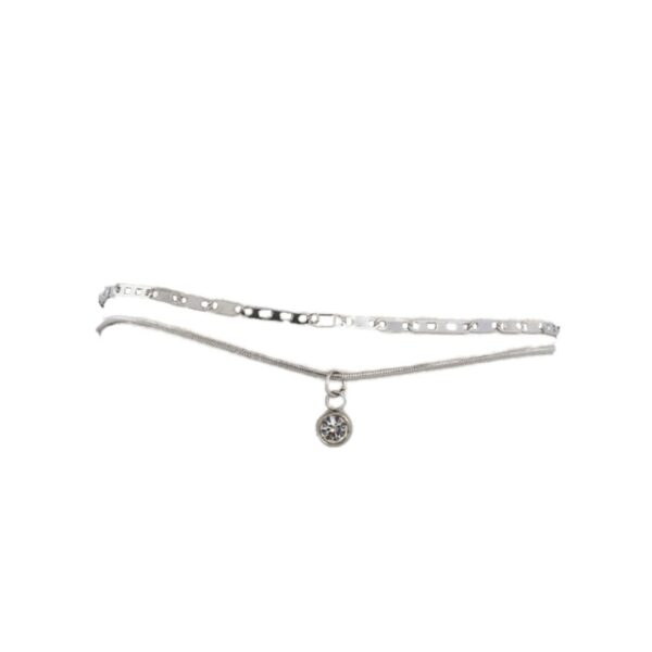 AFRA JEW TRINKET SILVER STAINLESS STEEL ANKLET