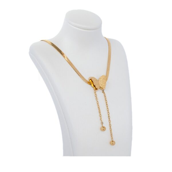 AFRA JEW TITANIA GOLD STAINLESS STEEL NECKALCE - Image 3
