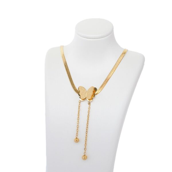 AFRA JEW TITANIA GOLD STAINLESS STEEL NECKALCE - Image 6