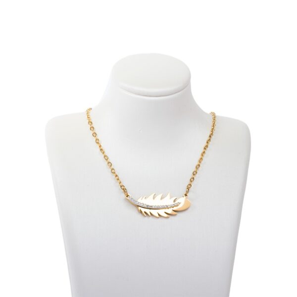 AFRA JEW PALMETTE GOLD STAINLESS STEEL NECKLACE - Image 6