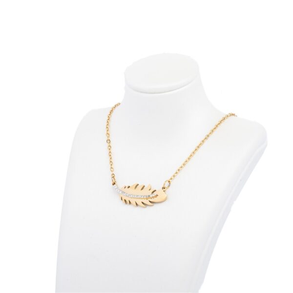 AFRA JEW PALMETTE GOLD STAINLESS STEEL NECKLACE - Image 5