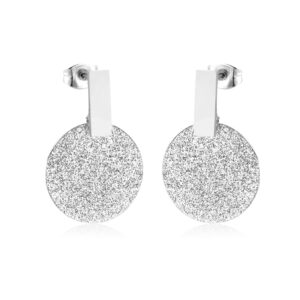 AFRA JEW FROST SILVER STAINLESS STEEL EARRING