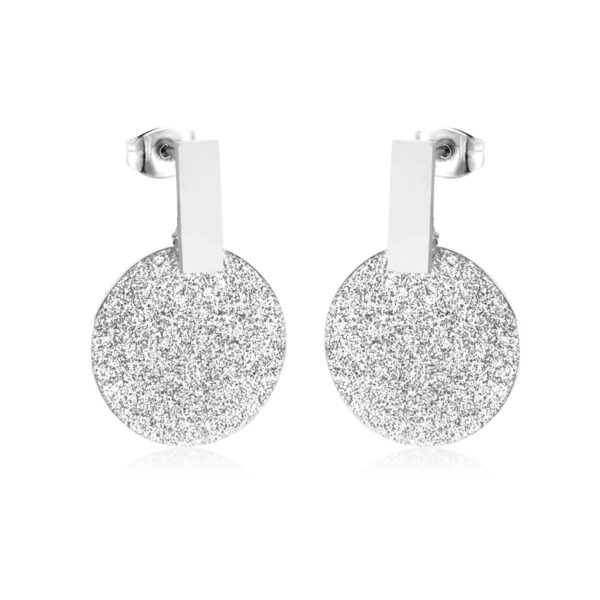 AFRA JEW FROST SILVER STAINLESS STEEL EARRING