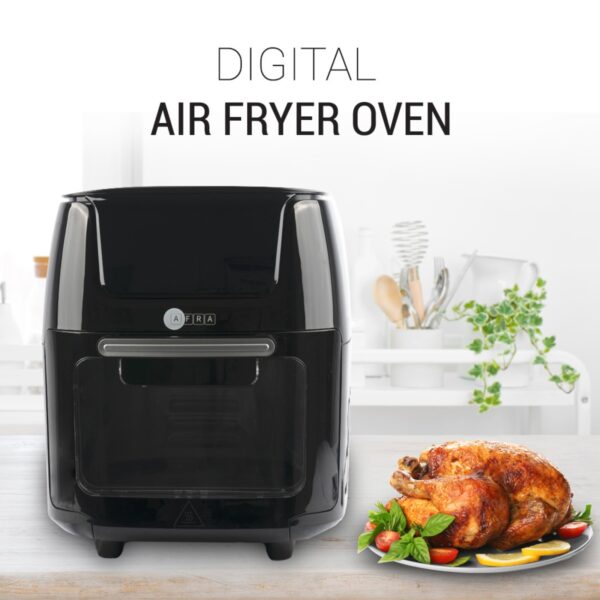 AFRA Air Fryer Oven, 12L Capacity, Adjustable Temperature, Heat Distribution, Fast Operation, Overheat Protection, Cool Touch Housing, AF-1218AFBK, 2-Year Warranty - Image 6