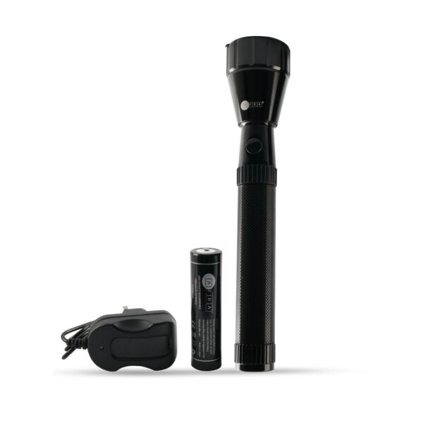 AFRA LED Flashlight, 5W, Rechargeable Battery 1500MAH, Waterproof, Shock and Corrosion Resistant, Compact Design, With AC Adapter, 3 Years Warranty - Image 4