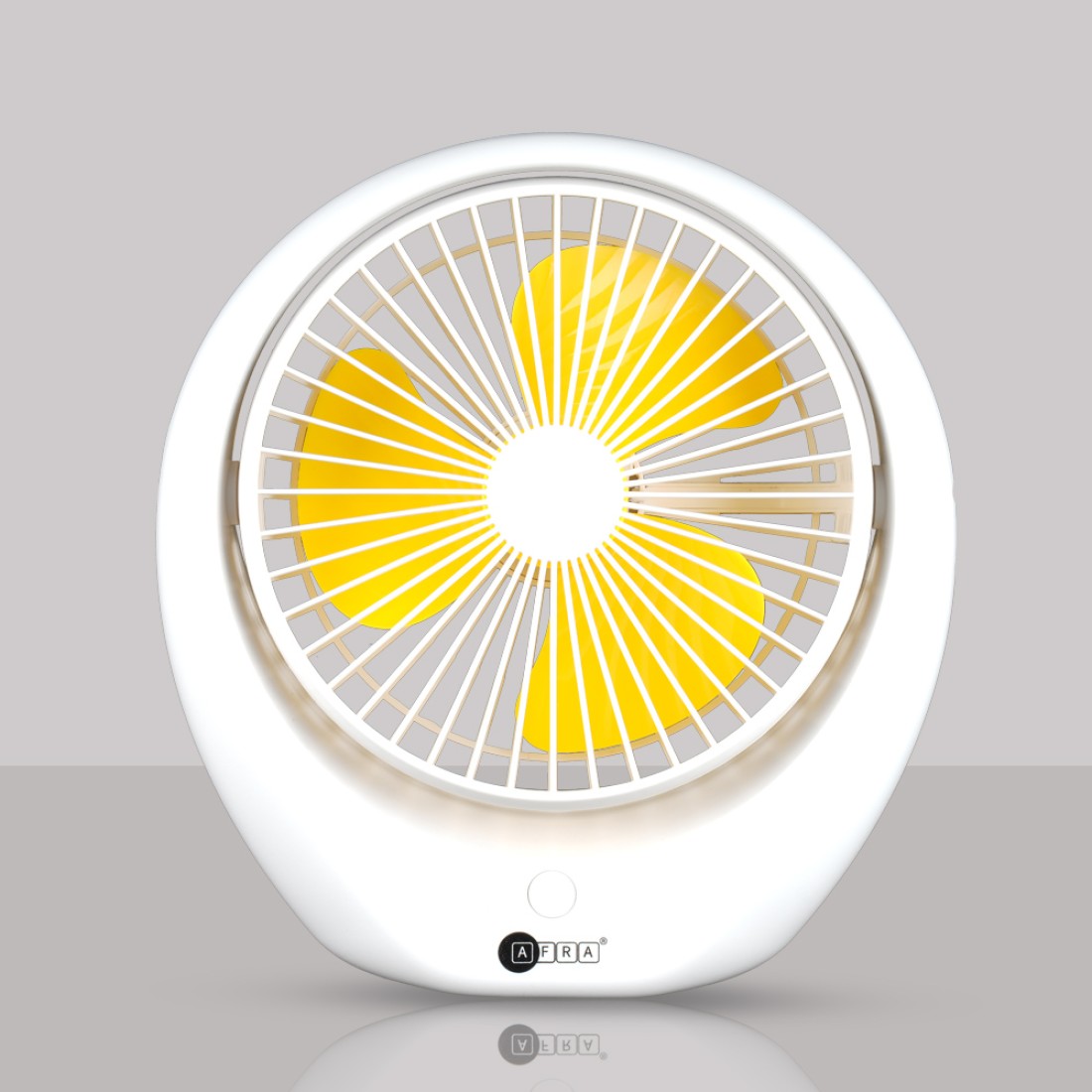 AFRA Portable Compact Fan, 3.7V, 6??, 1800mAh, With Carrying Handle, Rechargeable, Adjustable, Wide Angle Coverage, Low Noise, Power Saving, Overcharge Protection, With 2 Year Warranty
