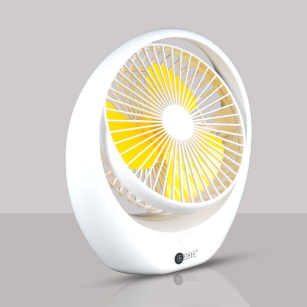 AFRA Portable Compact Fan, 3.7V, 6??, 1800mAh, With Carrying Handle, Rechargeable, Adjustable, Wide Angle Coverage, Low Noise, Power Saving, Overcharge Protection, With 2 Year Warranty - Image 2