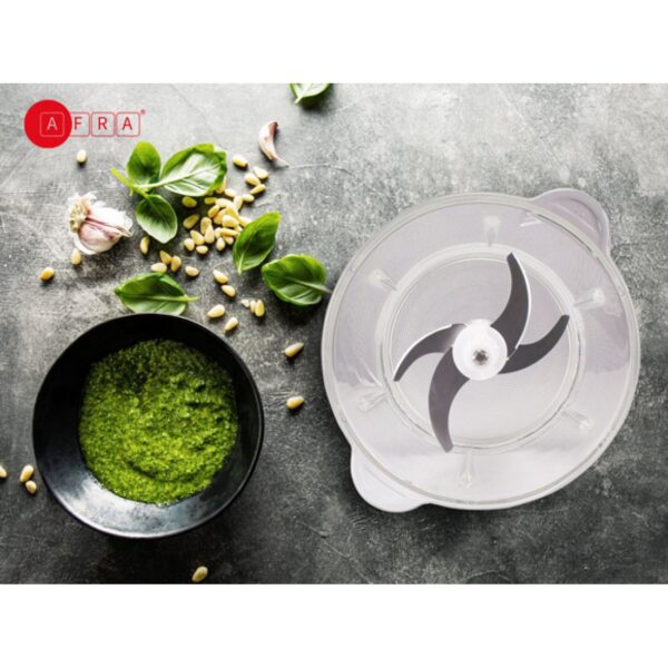 AFRA 400W Compact Chopper – 2.5L Glass Jar, Stainless Steel Blades, Powerful Motor – AF-400CHSS - Image 3