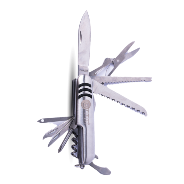 AFRA MULTIFUNCTION KNIFE 11 IN 1 SILVER 3CR13 STAINLESS STEEL + 430 SS COVER, MODEL AF004MK - Image 2
