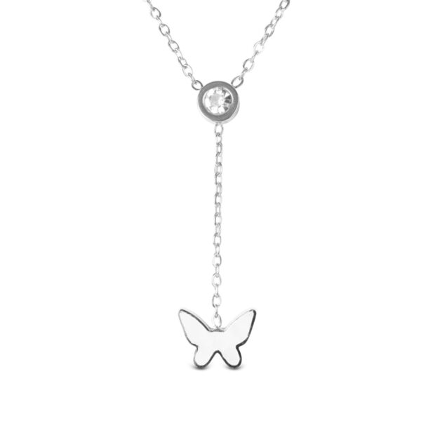 AFRA JEW WINGS SILVER STAINLESS STEEL SET -NECKLACE+EARRINGS - Image 5