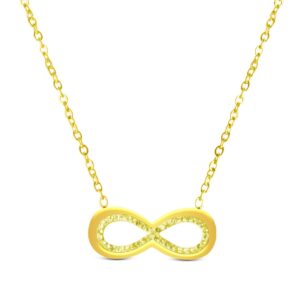 AFRA JEW INFINITE GOLD STAINLESS STEEL NECKALCE