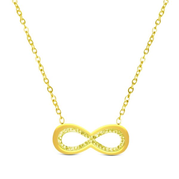 AFRA JEW INFINITE GOLD STAINLESS STEEL NECKALCE