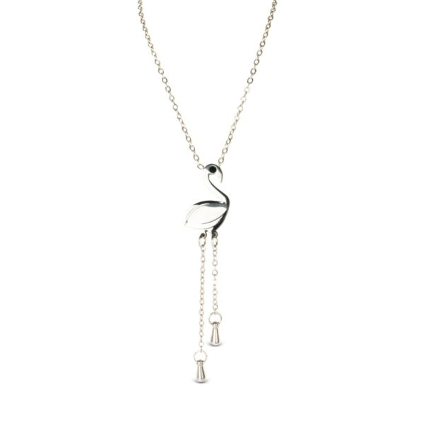 AFRA JEW AVIS SILVER STAINLESS STEEL NECKALCE - Image 3