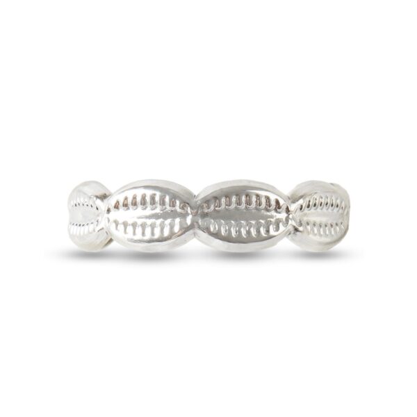 AFRA JEW PALMETTE SILVER STAINLESS STEEL RING