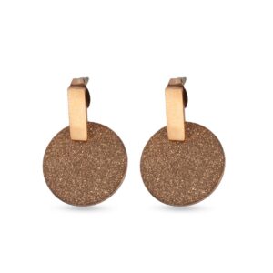 AFRA JEW FROST ROSEGOLD STAINLESS STEEL EARRING