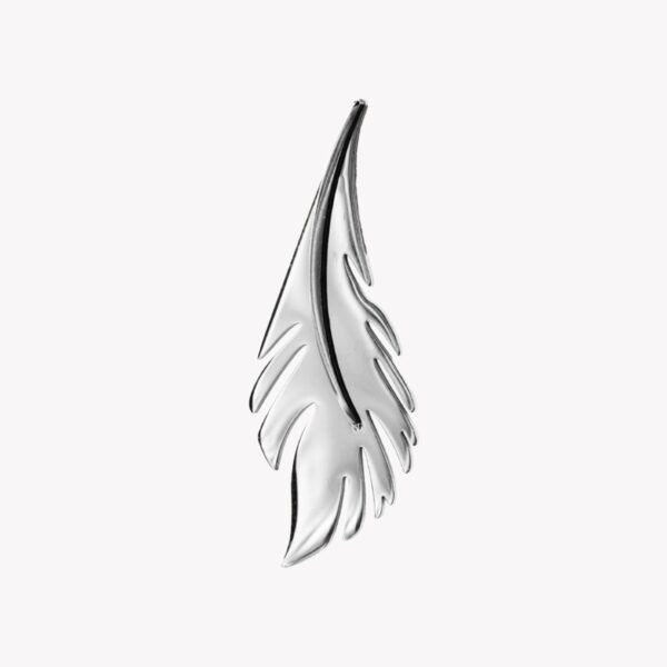 AFRA JEW PALMETTE SILVER STAINLESS STEEL EARRING - Image 3
