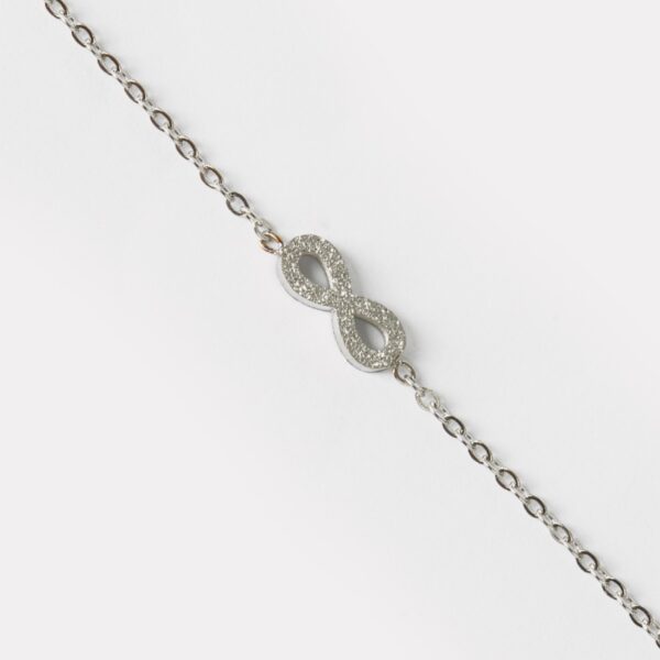 AFRA JEW INFINITE SILVER STAINLESS STEEL BRACELET - Image 3