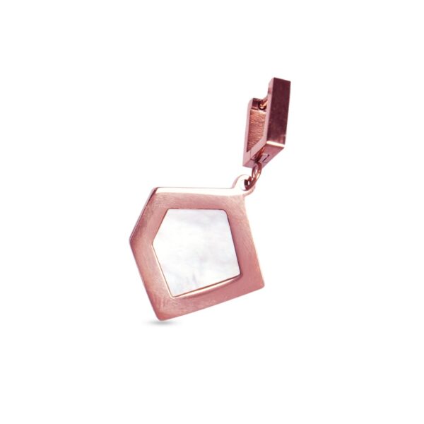 AFRA JEW GLAZE ROSEGOLD STAINLESS STEEL EARRING - Image 2