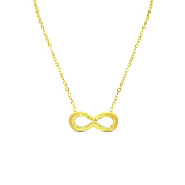 AFRA JEW INFINITE GOLD STAINLESS STEEL NECKALCE - Image 3