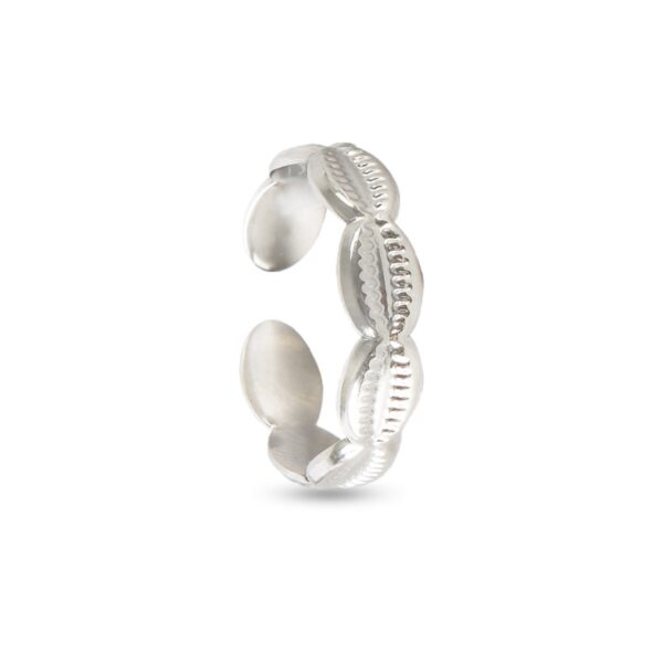 AFRA JEW PALMETTE SILVER STAINLESS STEEL RING - Image 4