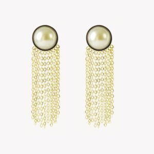 AFRA JEW PEARLET GOLD STAINLESS STEEL EARRING