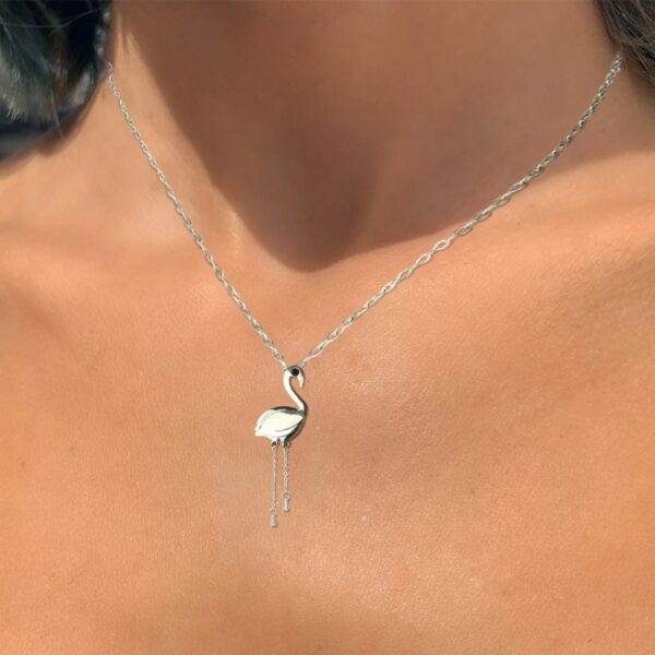 AFRA JEW AVIS SILVER STAINLESS STEEL NECKALCE - Image 2