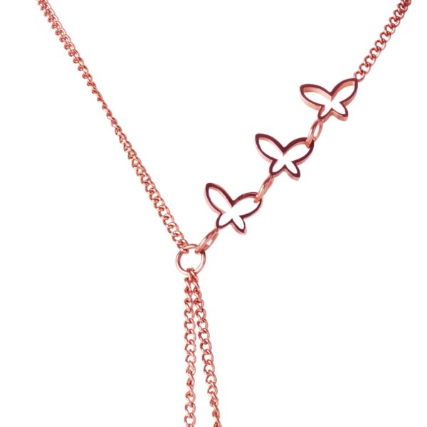 AFRA JEW TITANIA ROSEGOLD STAINLESS STEEL NECKLACE - Image 3