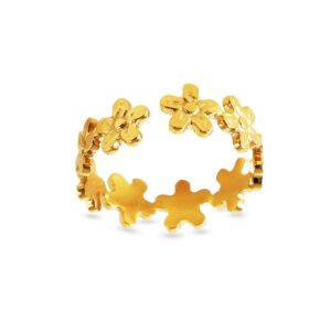 AFRA JEW DAISY ROSEGOLD STAINLESS STEEL RING