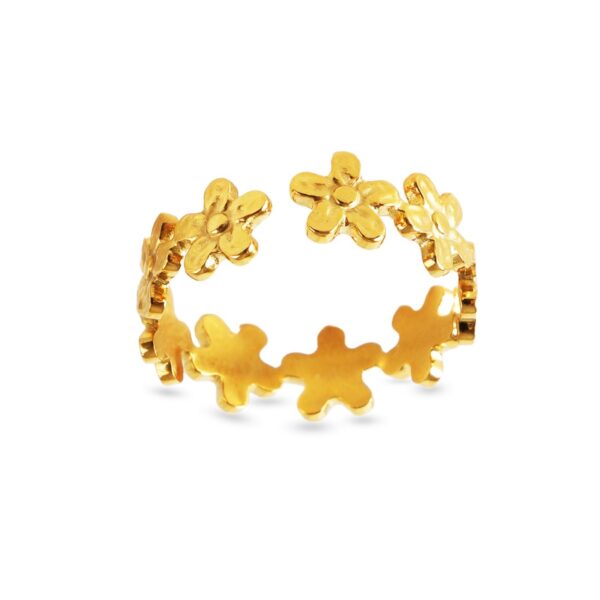 AFRA JEW DAISY ROSEGOLD STAINLESS STEEL RING