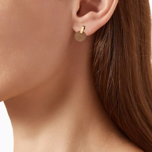 AFRA JEW FROST ROSEGOLD STAINLESS STEEL EARRING - Image 2