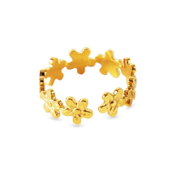 AFRA JEW DAISY ROSEGOLD STAINLESS STEEL RING - Image 2