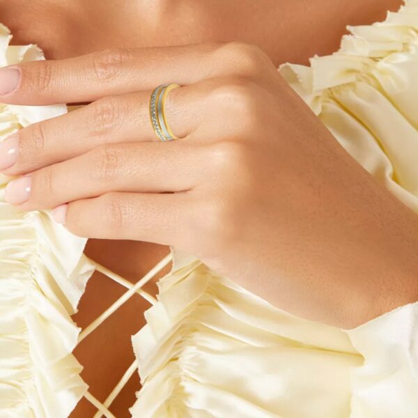 AFRA JEW GLAZE GOLD STAINLESS STEEL RING - Image 2
