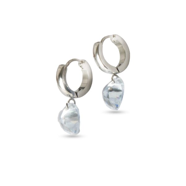 AFRA JEW JEWEL SILVER STAINLESS STEEL EARRING - Image 2