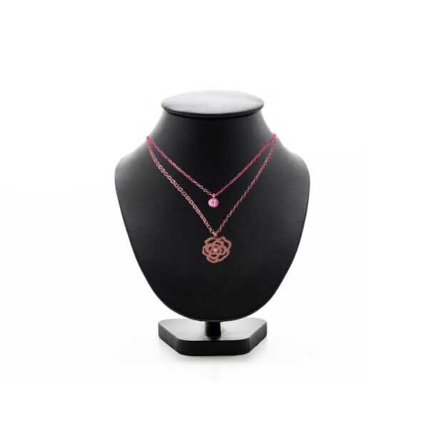 AFRA JEW ROSETTE GOLD STAINLESS STEEL NECKLACE - Image 2