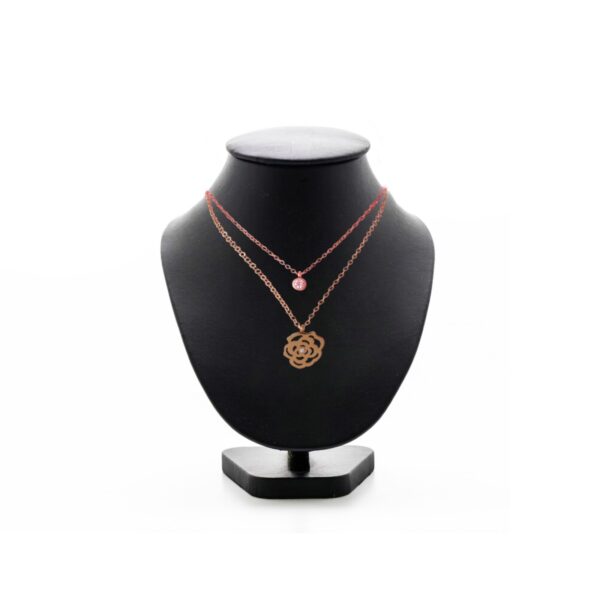 AFRA JEW ROSETTE ROSEGOLD STAINLESS STEEL NECKLACE - Image 2