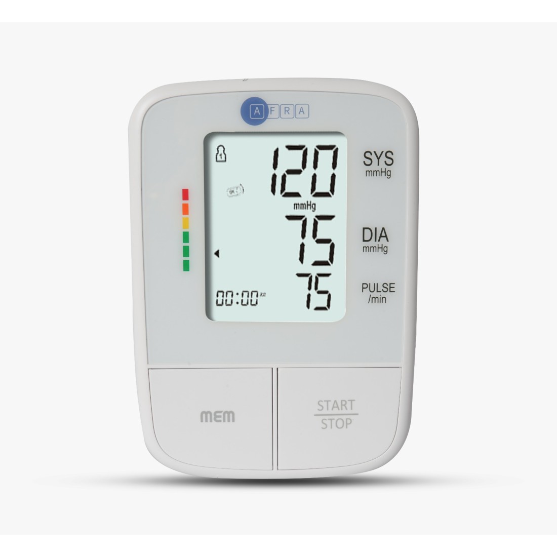 AFRA Digital Blood Pressure Monitor, White, Arm Type, Automatic, Oscillometric, Portable, User-Friendly Design, 2 Year Warranty.