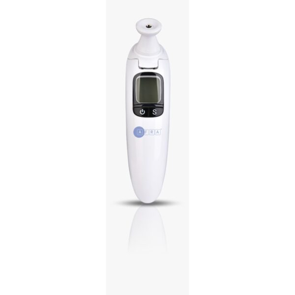 AFRA Infrared Ear and Forehead Thermometer, White, Compact, Memory Function, Portable, Compact, User-Friendly Design, 2 Year Warranty.