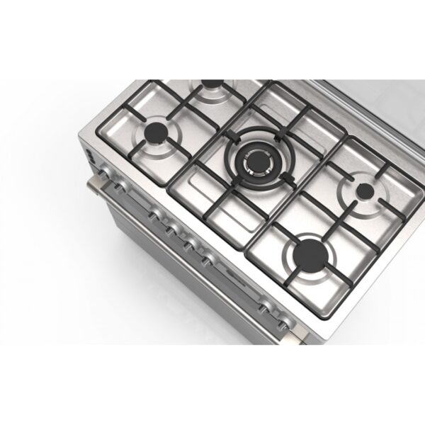 AFRA 90X60cm Free Standing Gas Oven, Stainless Steel, 5 Gas Burners, Mechanical Timer, Large Capacity Oven With Double Burners, G-MARK, ESMA, ROHS, and CB Certified, AF-90, 2 years warranty. - Image 6